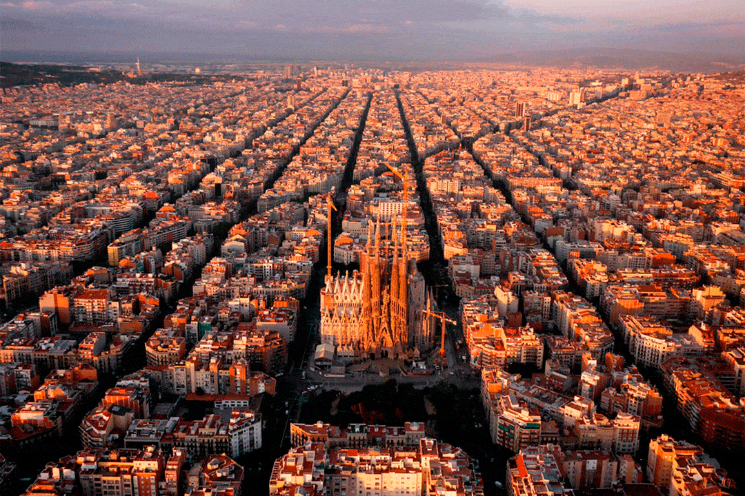 Foto di Barcellona e della Sagrada Familia.